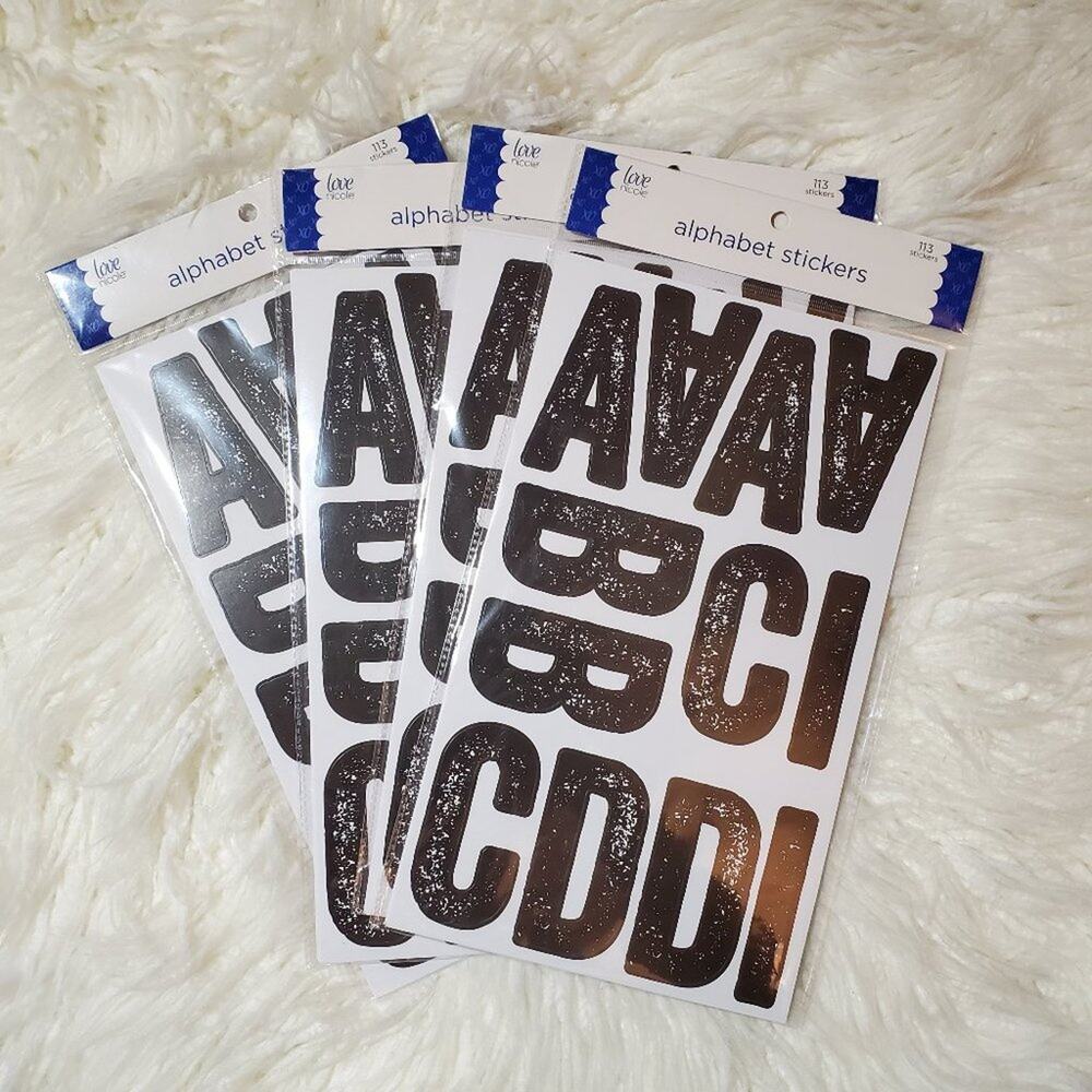 Love Nicole Alphabet Stickers - 4 Packs of 113